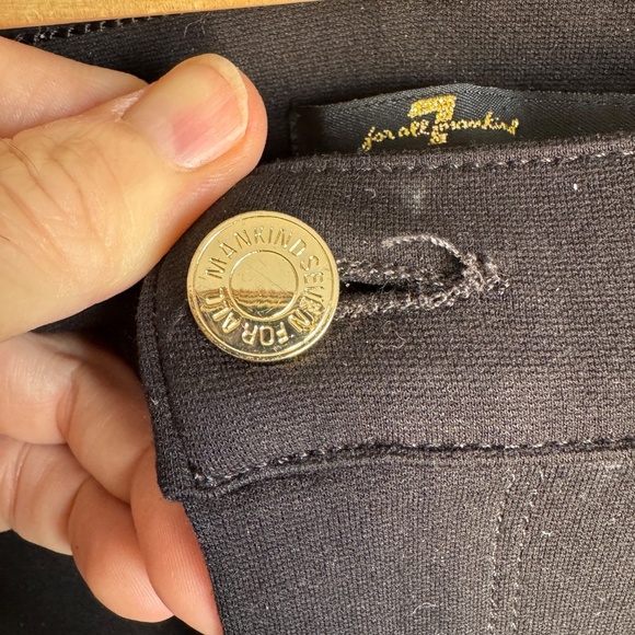 7 For All Mankind Women's 32 Jegging Jeans Black Stretch Summer Festival Casual - Picture 5 of 14